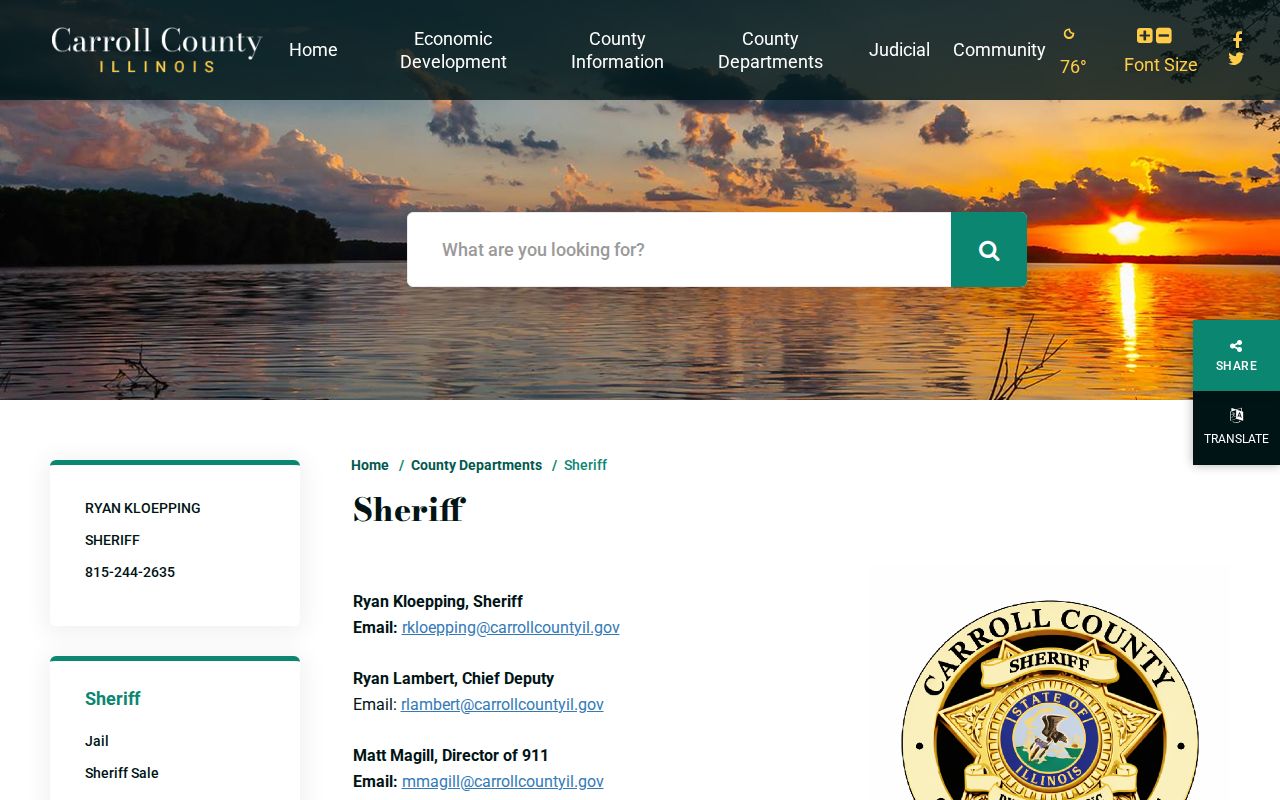 Carroll County Sheriff release mugshot records contact